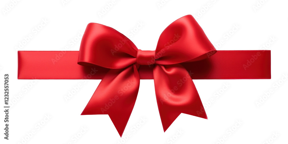 Red bow on a transparent background Red bow on a transparent background
