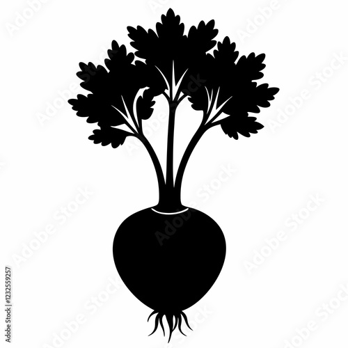 Organic Celeriac Art with Vector Aesthetics