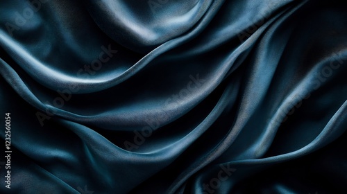 Wallpaper Mural Deep Teal Silk Drapes Softly Mysterious Moody Texture Background. AI Generated Torontodigital.ca