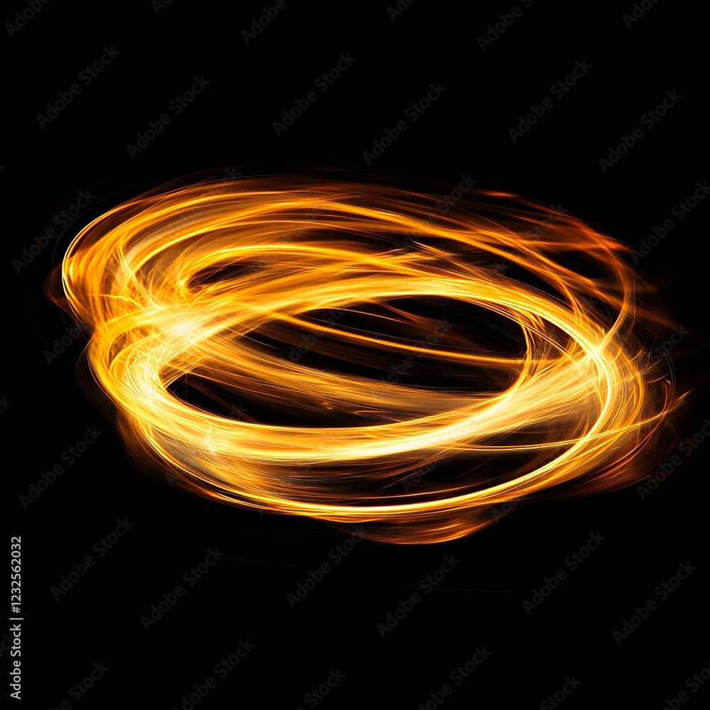 Abstract Golden Light Swirls Glowing Energy Trails Dynamic Circular Motion Fiery Orange Hues Abstract Golden Light Swirls Glowing Energy Trails Dynamic Circular Motion Fiery Orange Hues