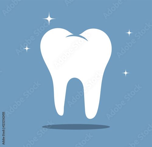 Print Tooth shape symbol vector icon . 1176