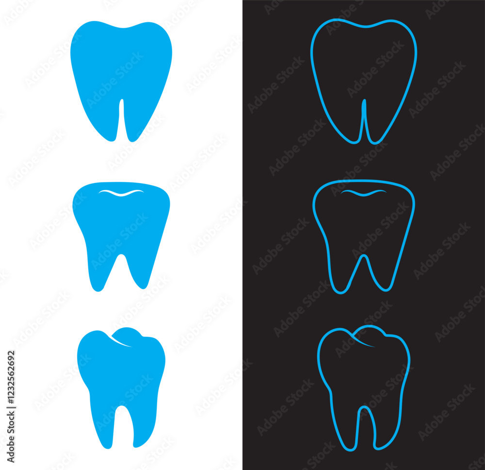 Print Tooth shape symbol vector icon . 1176 Print Tooth shape symbol vector icon . 1176