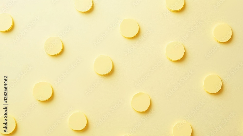 Bright Yellow Background with Circular Shapes for Creative Projects Bright Yellow Background with Circular Shapes for Creative Projects