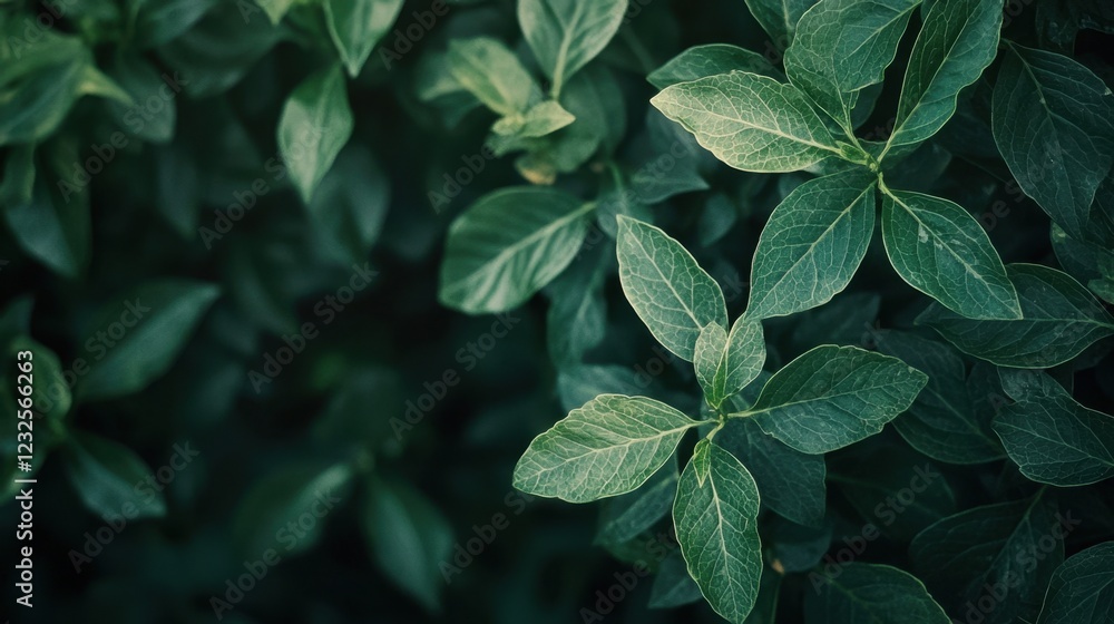 Lush Green Leaves Background with Detailed Texture and Depth Lush Green Leaves Background with Detailed Texture and Depth