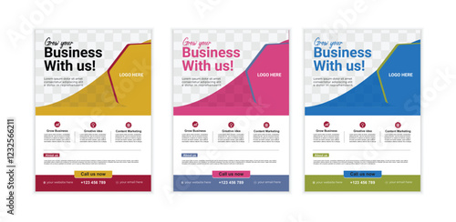 A4 size Business Flyer Design and Unique Abstract Business Flyer 