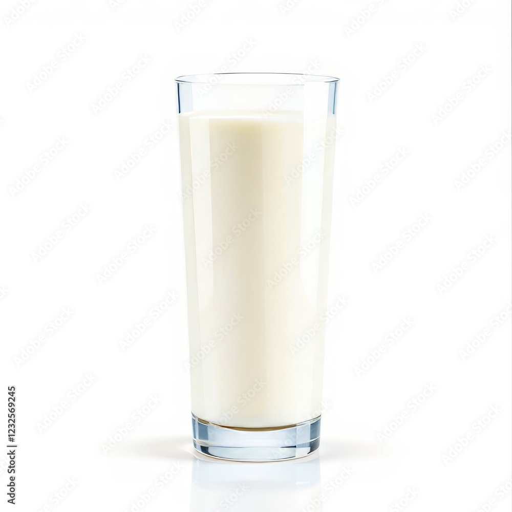 a glass of fresh milk isolated on white background a glass of fresh milk isolated on white background