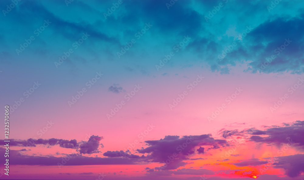 Colorful cloudy sky at sunset. Sky abstract nature background Colorful cloudy sky at sunset. Sky abstract nature background