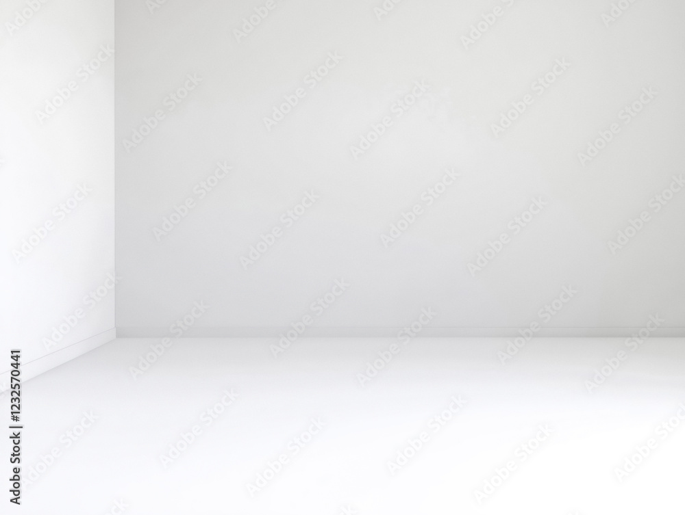 Minimalist white room with empty walls Minimalist white room with empty walls
