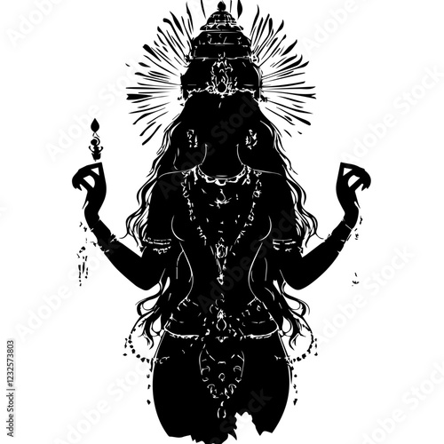 Divine Goddess Parvati Silhouette – Spiritual & Cultural Symbol