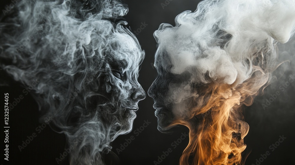 Abstract Smoke Portraits: A Study in Contrast and Unity Abstract Smoke Portraits: A Study in Contrast and Unity
