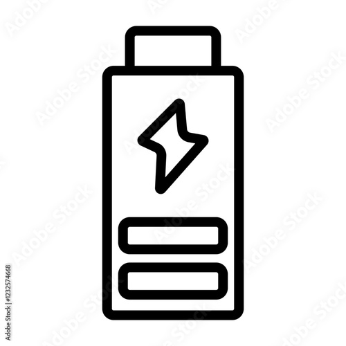 Battery Vector Line Icon Design