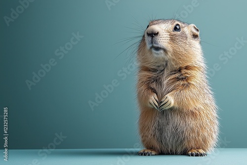 Adorable Gerbils Play Among Sparkling Light Blue Backgrounds for Kids  Pet Owners Colorful  Whimsical Stock Photo photo