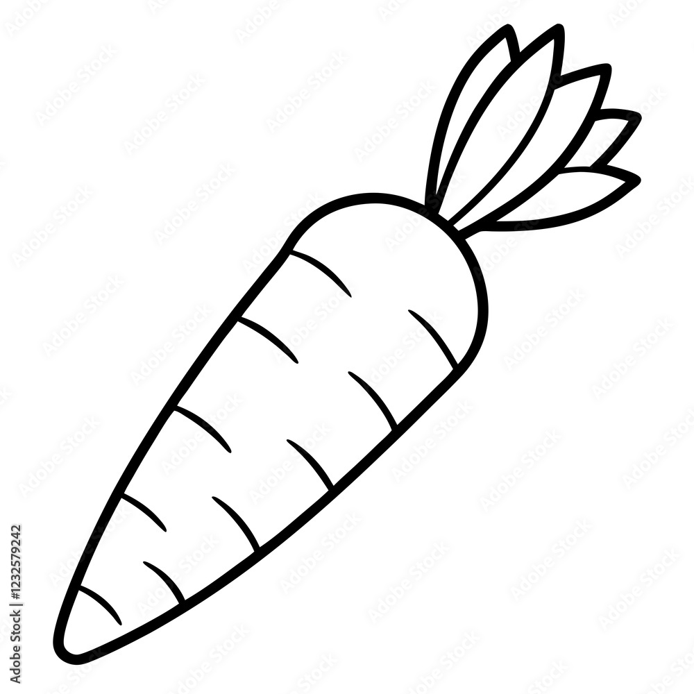 Sleek Black Carrot Silhouette Illustration Sleek Black Carrot Silhouette Illustration