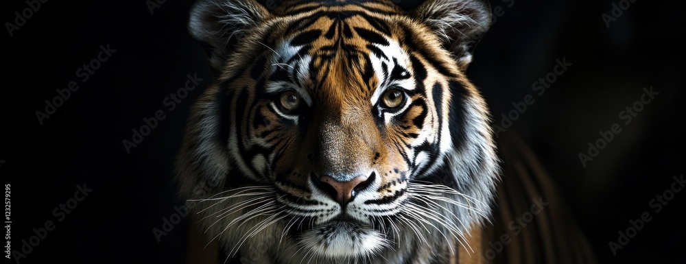 Obraz premium Majestic Tiger Portrait: A Captivating Close-Up