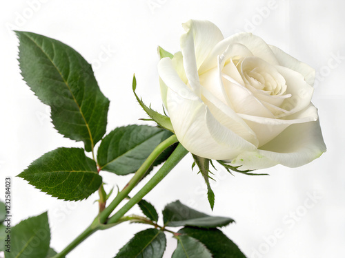 single white rose