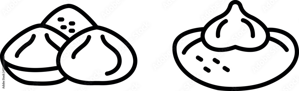 Soft and Stretchy Mozzarella Icon for Cheese, Cooking, and Italian Cuisine Soft and Stretchy Mozzarella Icon for Cheese, Cooking, and Italian Cuisine