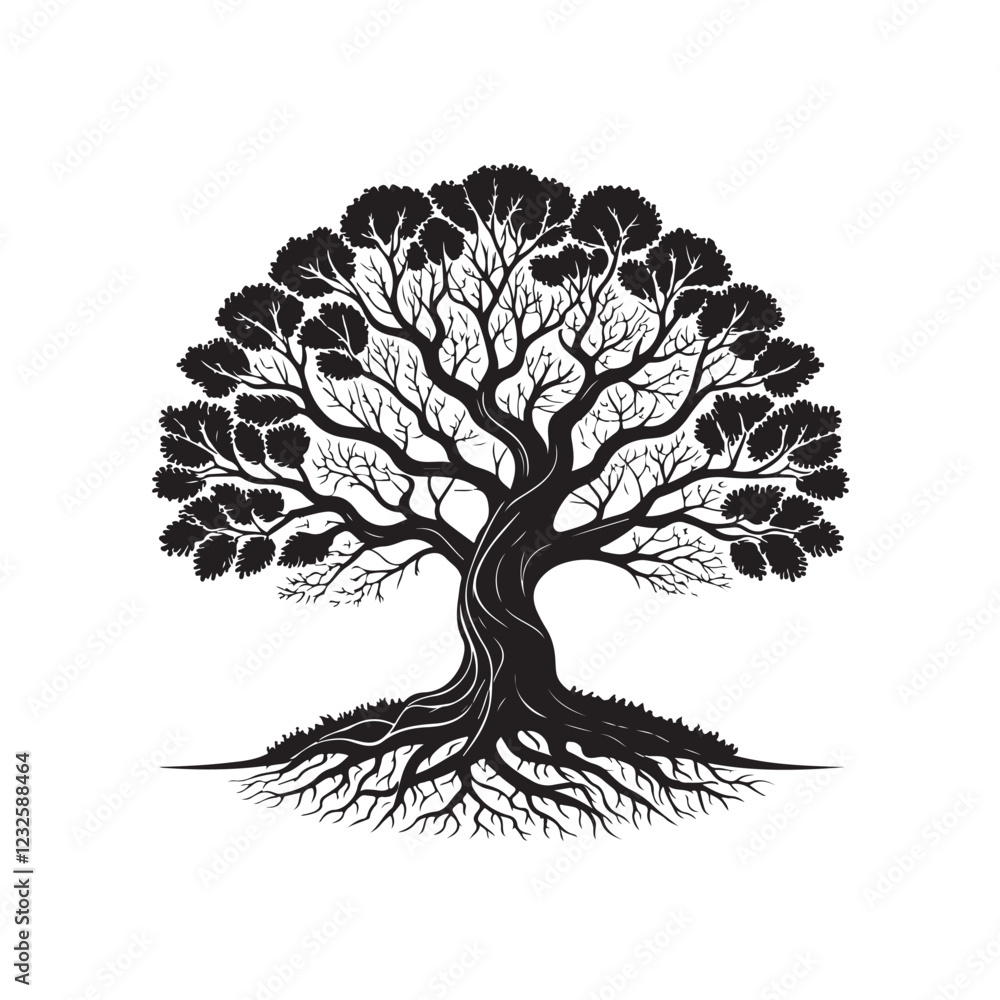Obraz premium tree silhouette isolated on white