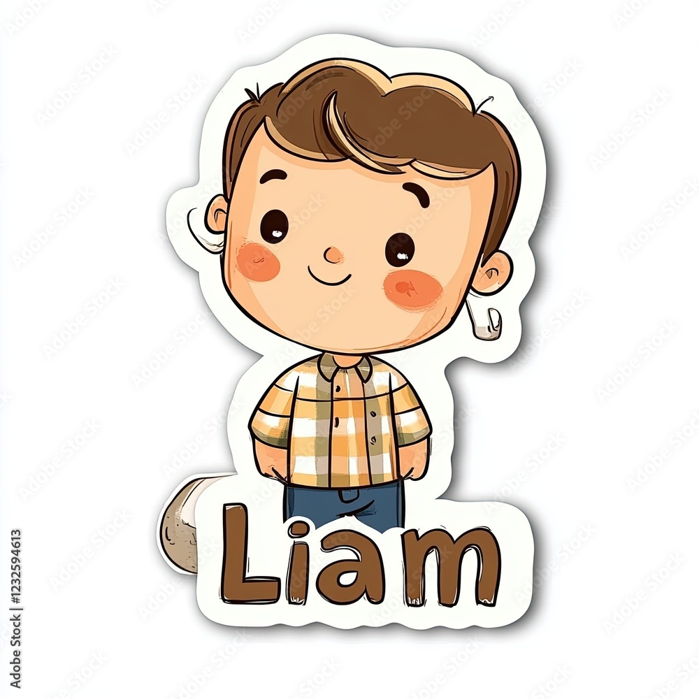 Cute sticker with the name Cute sticker with the name