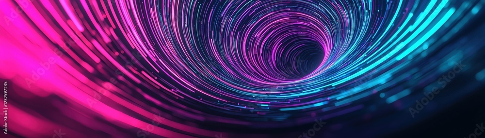 A mesmerizing digital spiral with vibrant colors and futuristic design elements. A mesmerizing digital spiral with vibrant colors and futuristic design elements.