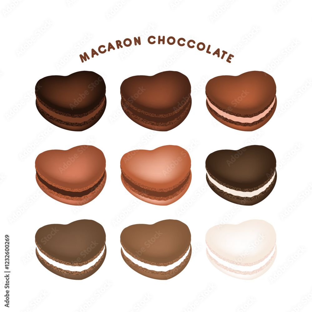 Macaron chocolate flavor set Macaron chocolate flavor set