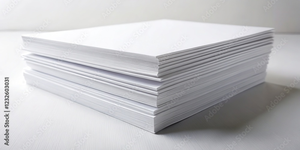Simple white paper stacks, abstract still life photography. Simple white paper stacks, abstract still life photography.