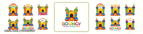 Bouncy Castle Hire logo design bundle
