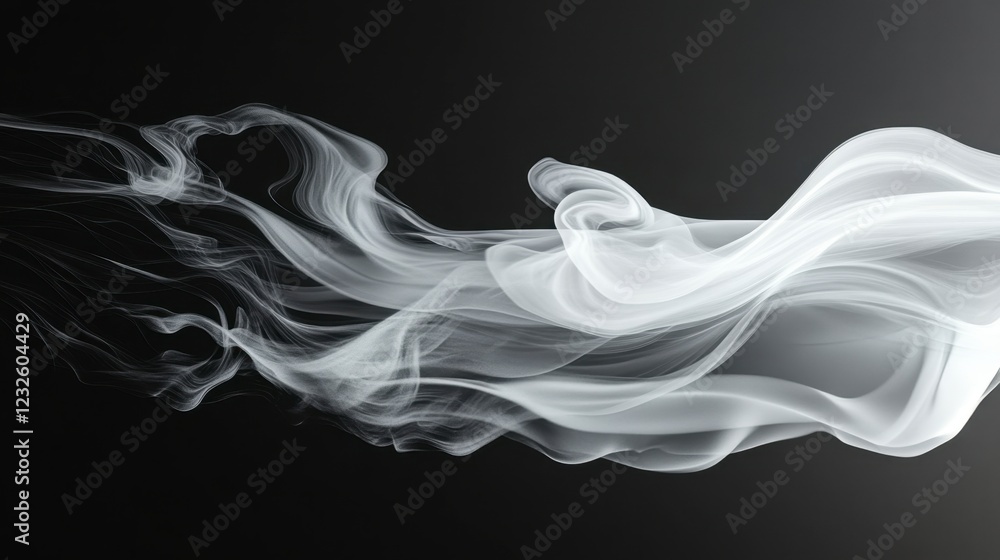 Fototapeta premium Fluid art with glowing neon inks flowing into soft black and white gradients