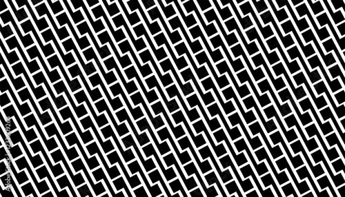 Black and white seamless geometric pattern for sporty background. Easily resized and recoloured at your discretion 