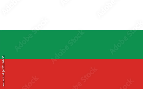 Flag of Bulgaria. Flat element design.  Bulgaria national flag design. Vector illustration.