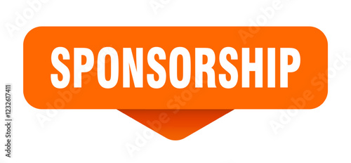 sponsorship sticker. sponsorship sign on transparent background