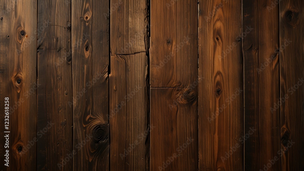 Fototapeta premium Dark Brown Rustic Wood Texture Background Image