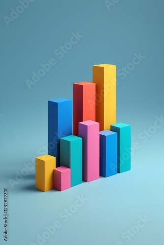 brightly colored blocks stacked on top of each other on a blue surface Free Download brightly colored blocks stacked on top of each other on a blue surface - GFXLoad