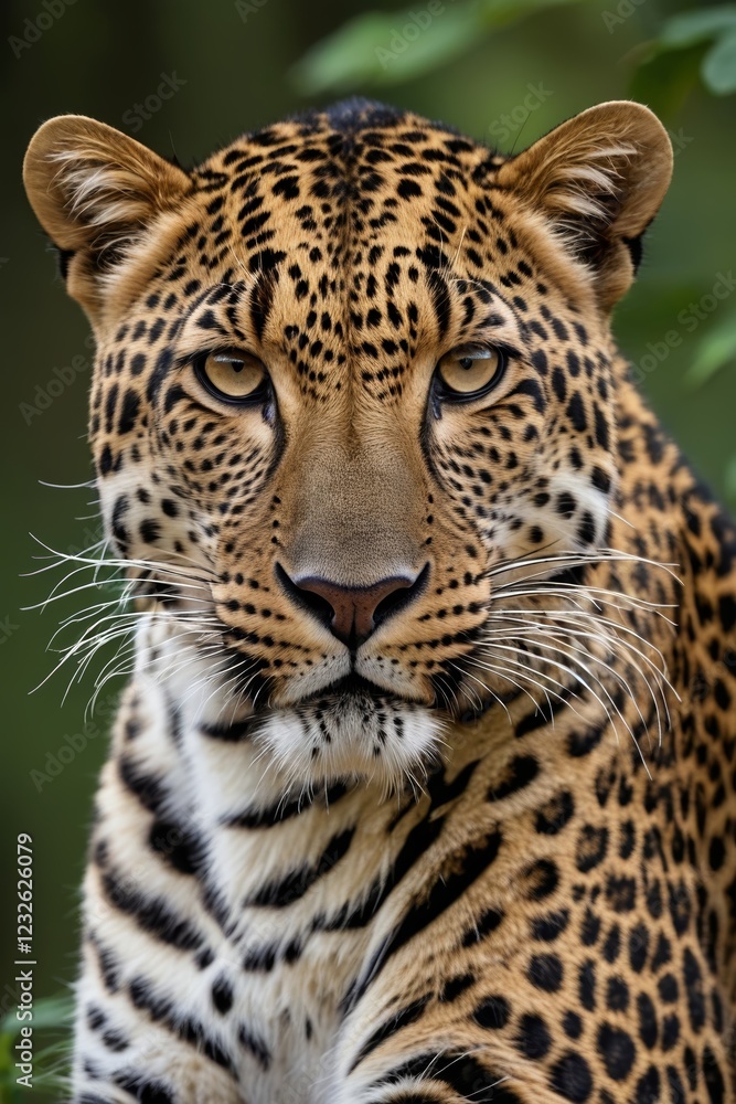 Naklejka premium araffe sitting on a rock looking at the camera