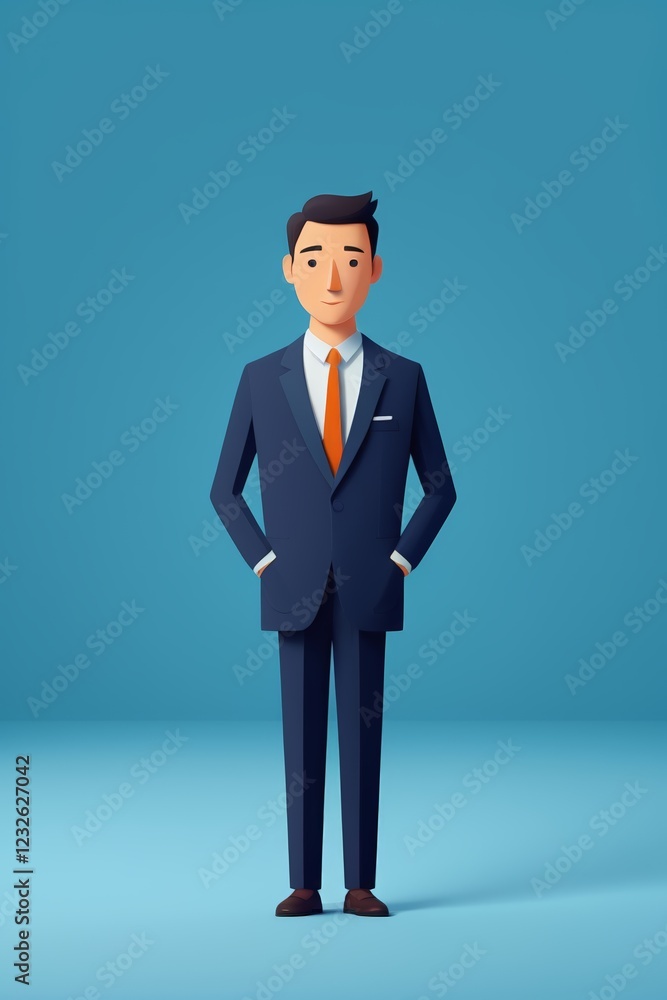 arafed man in a suit and tie standing in a blue room arafed man in a suit and tie standing in a blue room