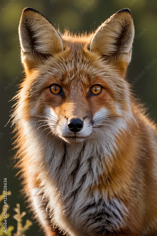 there is a close up of a fox with a blurry background there is a close up of a fox with a blurry background