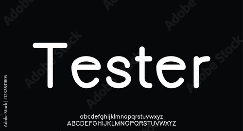 Tester, Modern Bold Font. Regular Italic Number Typography urban style alphabet fonts for fashion, sport, technology, digital, movie, logo design, vector illustration
