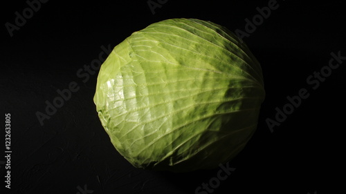 テクスチャーのある背景のキャベツの素材