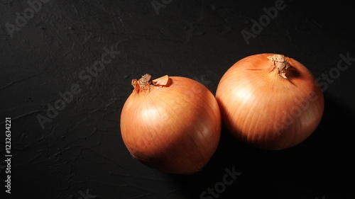 テクスチャーのある背景の玉ねぎの素材