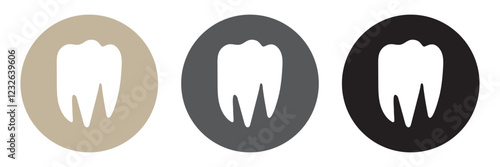 Tooth icon. Vector illustration isolated on white background.
