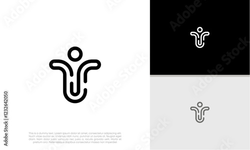 Initials T logo design. Initial Letter Logo. Innovative high tech logo template.	
