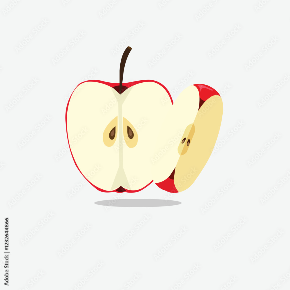 Obraz premium red apple slice