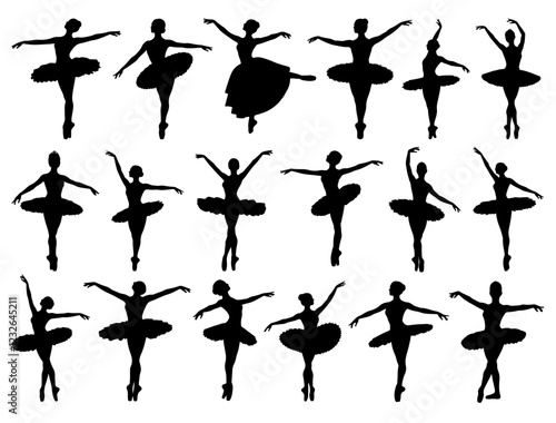 BALLERINA SILHOUETTE ON WHITE BACKGROUND