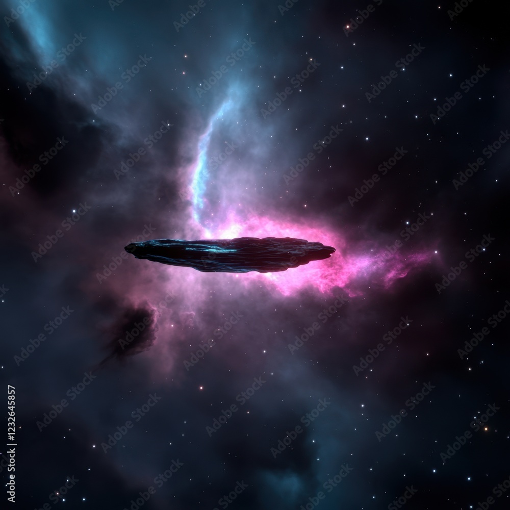 Obraz premium Cosmic Dust and Nebula in Vast Space with Celestial Objects Display