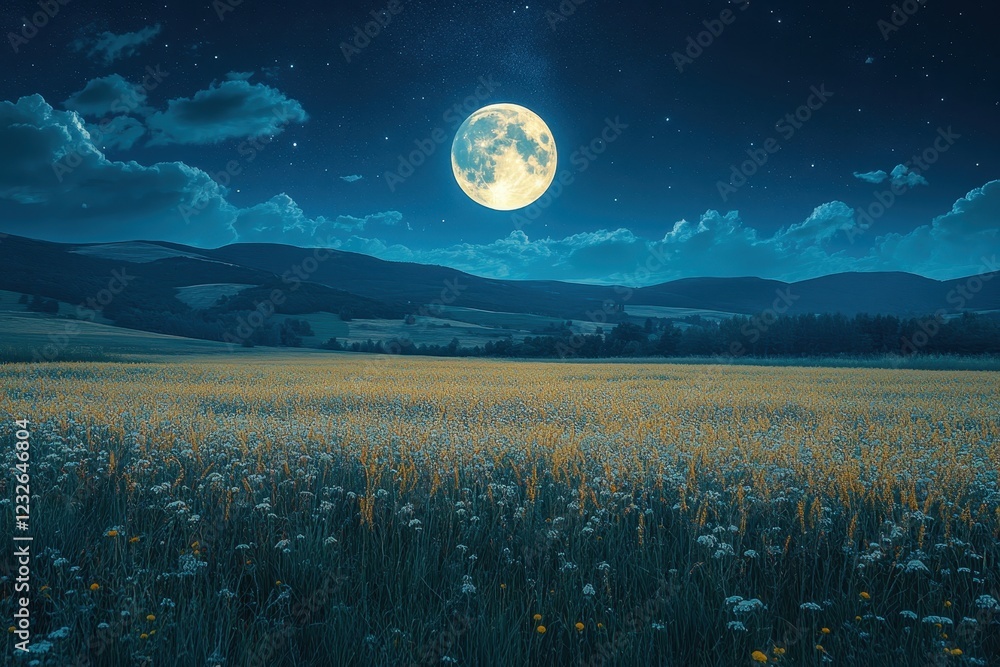 Naklejka premium Colorful garden filled with blooming flowers and greenery on a bright sunny day in a serene outdoor setting