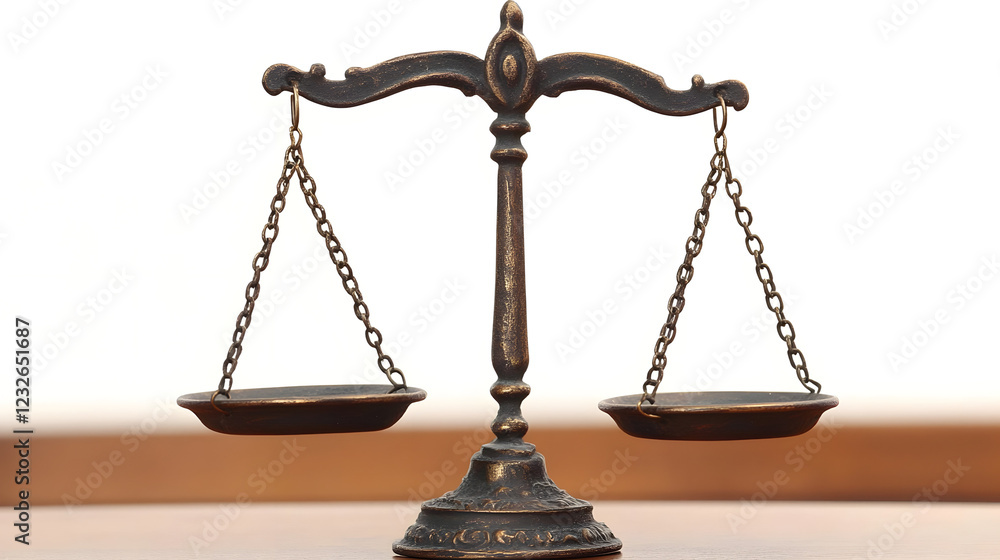 Decorative scales of justice, symbolizing fairness and equality, with an intricate design placed on a neutral background, conveying legal authority and balance in a professional setting.
Decorative scales of justice, symbolizing fairness and equality, with an intricate design placed on a neutral background, conveying legal authority and balance in a professional setting.