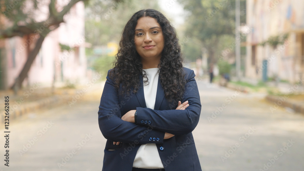 Confident Indian Businesswoman Smiling Confident Indian Businesswoman Smiling