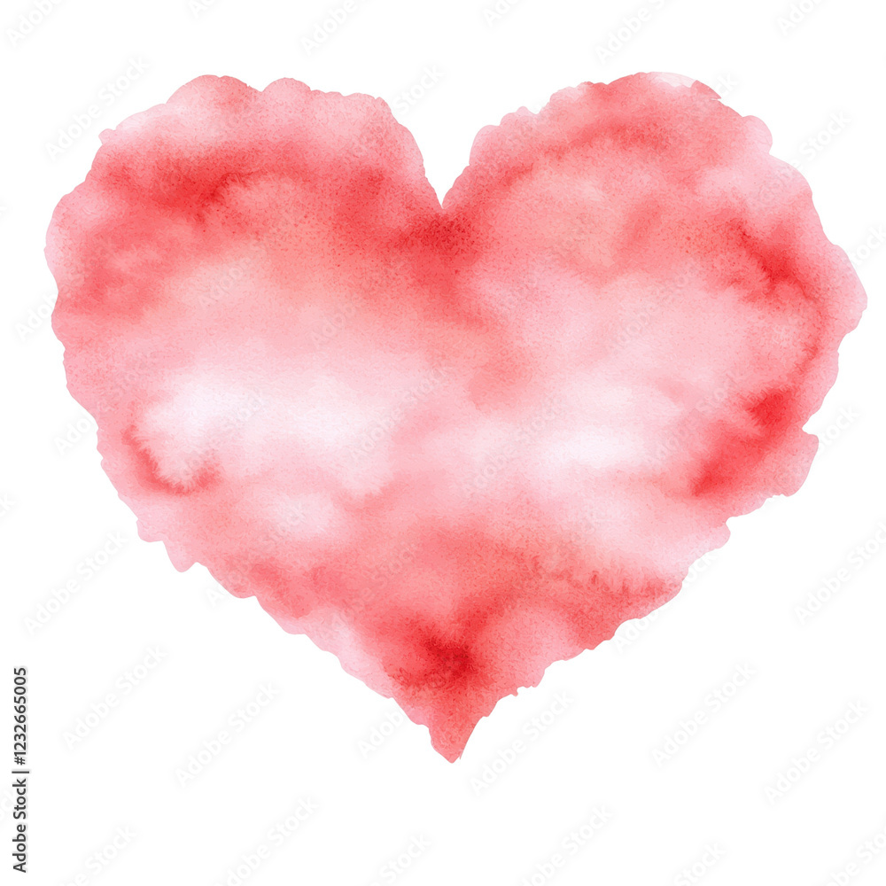 A soft, watercolor heart in shades of pink, symbolizing love and affection. A soft, watercolor heart in shades of pink, symbolizing love and affection.