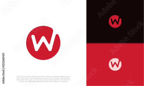 Initials W logo design. Initial Letter Logo. Innovative high tech logo template.	
