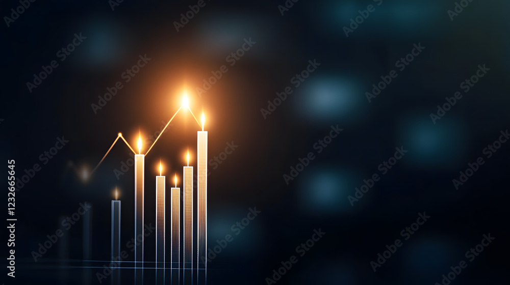 Frosted glass 3D graph representing abstract financial growth, with a smooth and sleek design, conveying upward financial trends, progress, and corporate success in a modern and professional setting.
Frosted glass 3D graph representing abstract financial growth, with a smooth and sleek design, conveying upward financial trends, progress, and corporate success in a modern and professional setting.