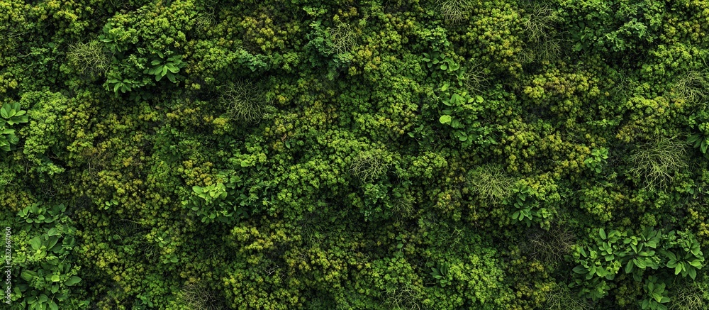 Lush green wall texture, aerial view, natural backdrop, design Lush green wall texture, aerial view, natural backdrop, design